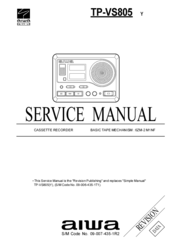Aiwa TP-VS805 Service Manual