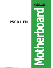 Asus P5GD1-FM Manual