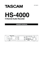 Tascam HS-4000 Owner's Manual