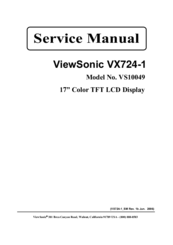 ViewSonic VX724-1 VS10049 Service Manual