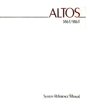 Altos 986T System Reference Manual
