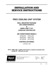 Bard W60L2PQ Installation And Service Instructions Manual