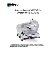Univex Potenza VS350 Operator's Manual