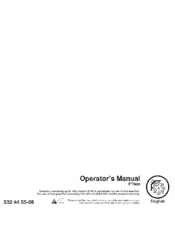 Husqvarna FT900 Operator's Manual