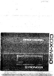 Pioneer CDX-M50 Owner's Manual