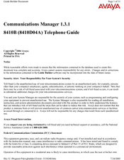 Avaya 8410B Manual