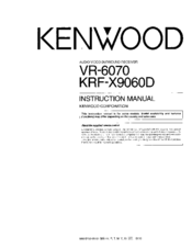 Kenwood VR-6070 Instruction Manual