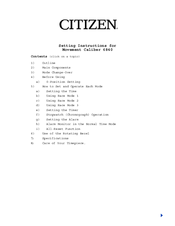 Citizen 6840 Setting Instructions Manual