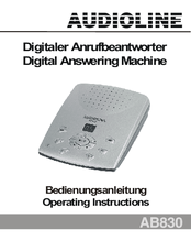 AUDIOLINE AB830 Operating Instructions Manual