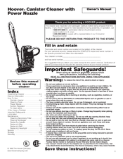 Hoover S3520 Owner's Manual