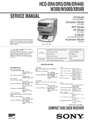 Sony HCD-DR6 Service Manual