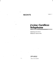 Sony SPP-M932 Operating Instructions Manual