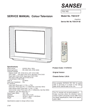 Sansei TS5121F Service Manual