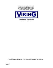 Viking VRBD Use/ Service Notebook