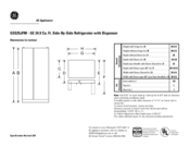 Geappliances GSS25JFM Dimension Manual