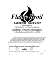Flame-Broil 5454 Installation & Operation Instructions