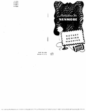 Kenmore 117.813 Instructions Manual