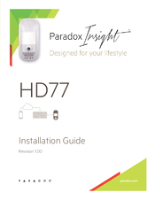 Paradox Insight HD77 Installation Manual