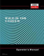freightliner WALK-IN VAN CHASSIS Operator's Manual