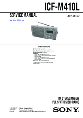 Sony ICF-M410L Service Manual