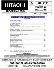 Hitachi 53SDX01B Service Manual