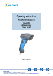 extronics iSCAN101 Operating Instructions Manual