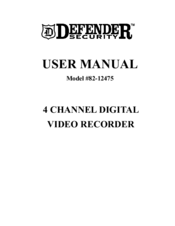 Defender Security 82-12475 User Manual