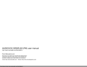 Audiovox Sirius SRSIR-001FM Owner's Manual