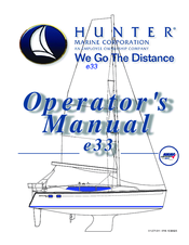 Hunter e33 Operator's Manual