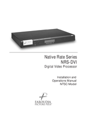Faroudja NRS-DVI Installation And Operation Manual