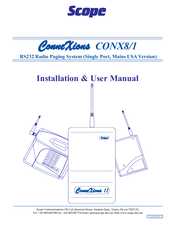 Scope ConneXions CONX8/1 Installation & User Manual
