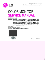 LG Flatron L1750E Service Manual