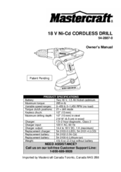 MasterCraft 54-2887-0 Owner's Manual