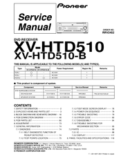 Pioneer XV-HTD510-B Service Manual