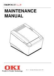 Oki OKIPOS 80 Plus III Maintenance Manual