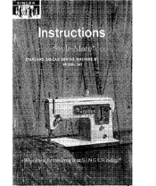 Singer Style-Mate 347 Instructions Manual