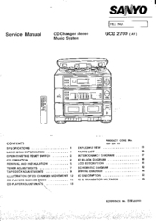 Sanyo GCD 2700 Service Manual