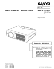 Sanyo PLC-SU31 Service Manual