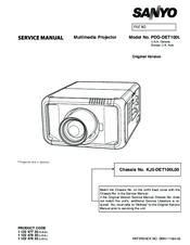 Sanyo PDG-DET100L - SXGA+ DLP Projector Service Manual