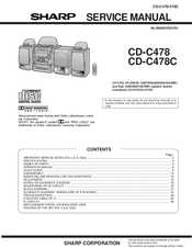 Sharp CD-C478C Service Manual