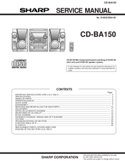 Sharp CD-BA150 Service Manual