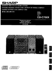 Sharp CD-C700X Operation Manual