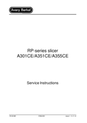 Avery Berkel A301CE Service Instructions Manual