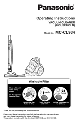 Panasonic MC-CL934 Operating Instructions Manual