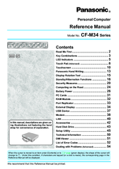 Panasonic CF-M34 Series Reference Manual