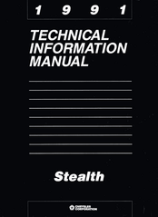 Chrysler 1991 Stealth Technical Information Manual