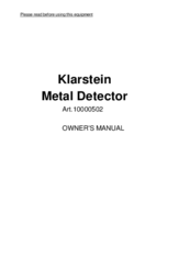 Klarstein 10000502 Owner's Manual