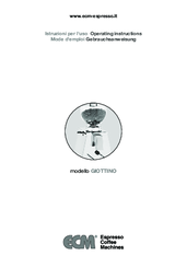 ECM GIOTTINO Operating Instructions Manual