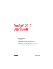 Toshiba Portege 2010 User Manual
