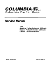 Columbia 1990 Electric  Shuttle Service Manual